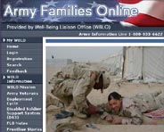 Image of the Army Families Online web-site
